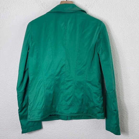 Laundry by Shelli Segal Green Moto Jacket – Size Medium - Picture 8 of 9